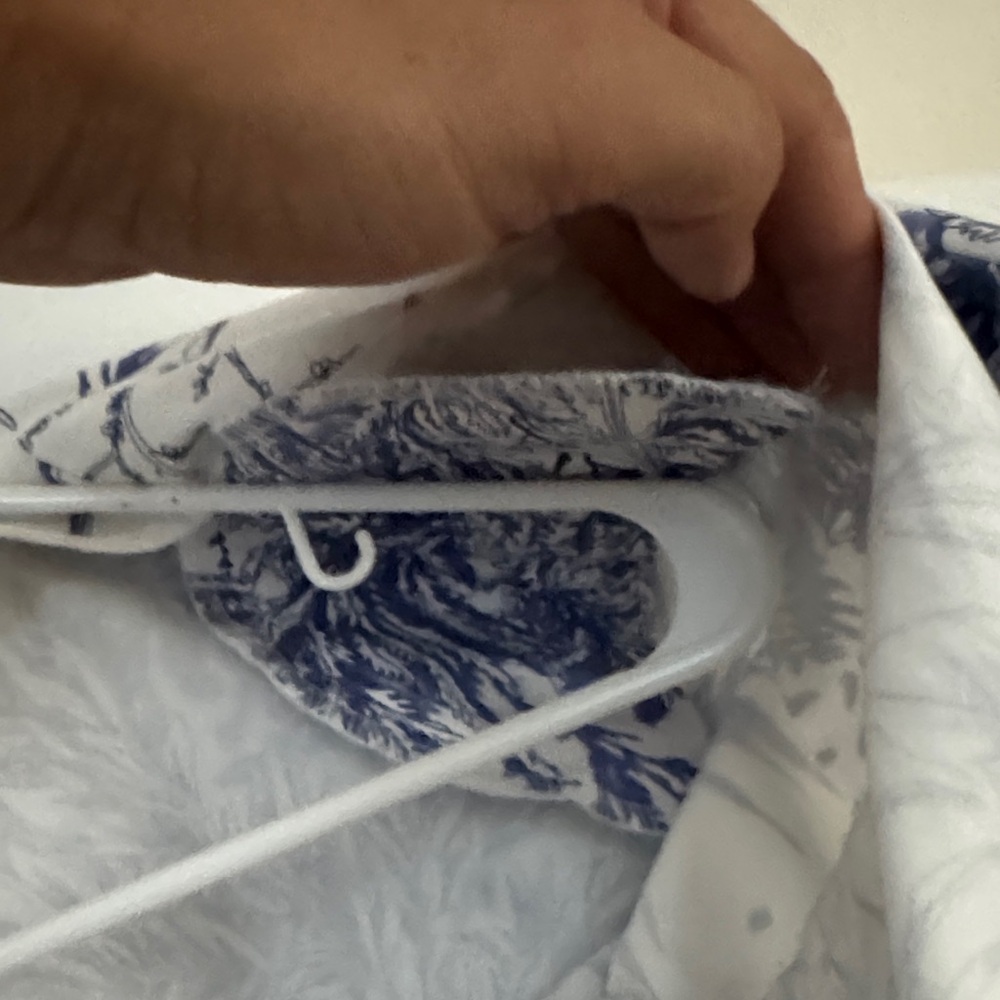 J. Peterman Blue and White Floral Blazer - Picture 13 of 16